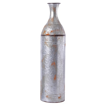 Vintiquewise 43 Rustic Farmhouse Style Galvanized Metal Floor Vase Decoration, Large QI003484.L